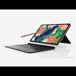 Samsung - Galaxy Tab S7 11" 128GB- Black with keyboard.